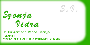 szonja vidra business card